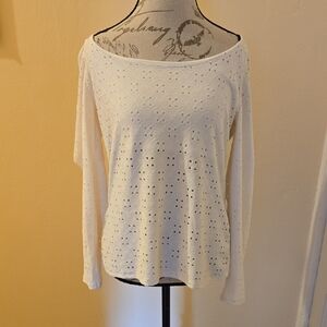 Culture Code creamy stretch. eyelet top Sz XL 🎁
